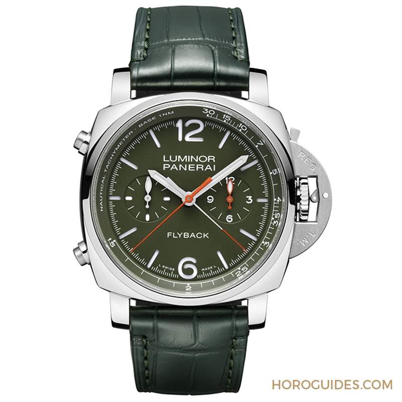 Panerai Luminor Chrono Flyback飛返計時新作二連發(fā),陶瓷殼、軍綠面各展特色-復(fù)刻表