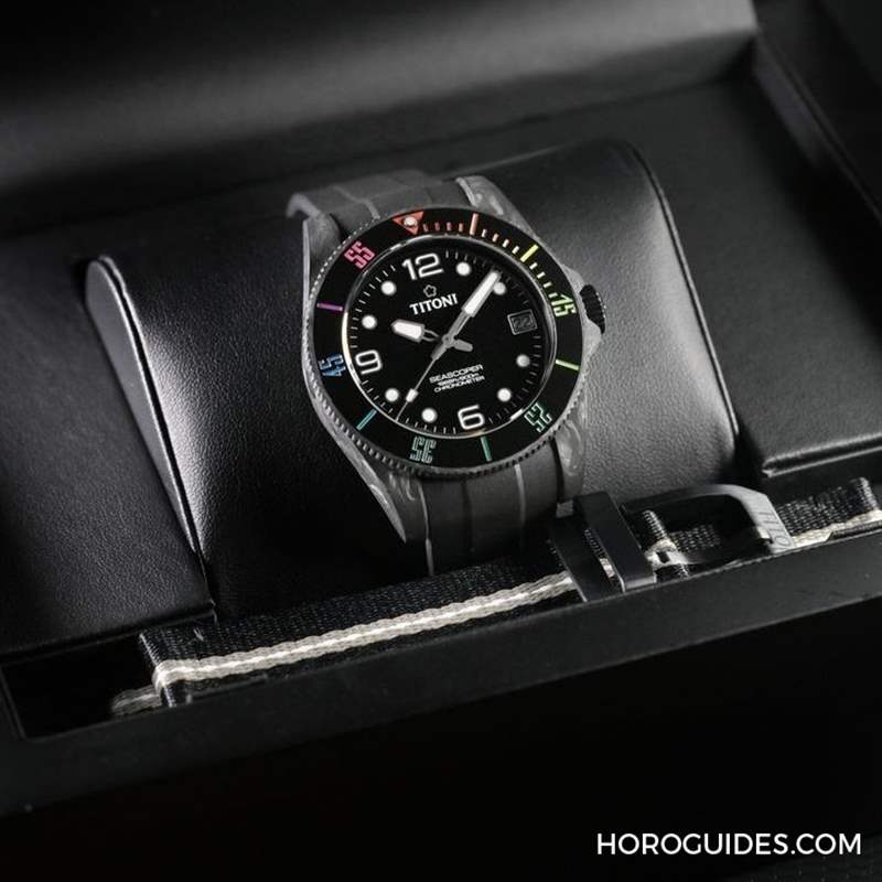 TITONI - 夏末黑魂大魔王來(lái)襲TITONI Seascoper CarbonTech 彩虹圈大升級(jí)