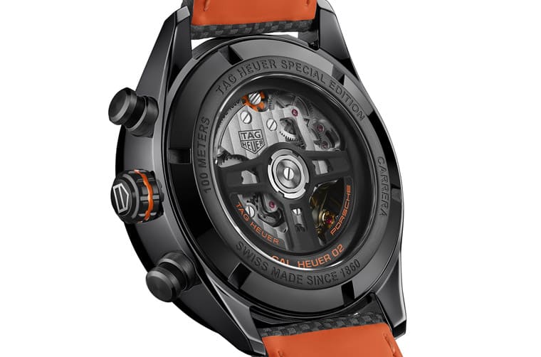 泰格豪雅與保時(shí)捷續(xù)推聯(lián)名表Carrera系列換上黑橘配色飆速再出發(fā)-復(fù)刻表