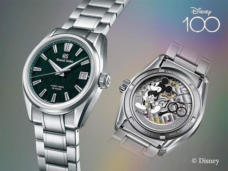 2023年為Disney迪士尼的100周年里程碑，GRAND SEIKO特別推出一款以SLGH011為基礎、限量100只的紀念表。 （GRAND SEIKO）