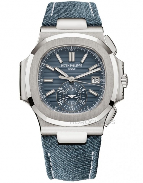 PATEK PHILIPPE - NAUTILUS - 5980/60G-001 - 年輕活力風的表王！ 盤點PATEK PHILIPPE百達翡麗藍灰色調腕表